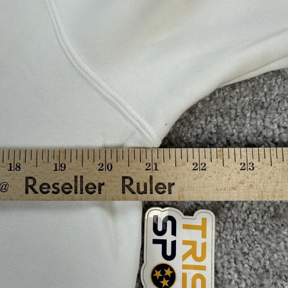 Nike Football Sweatshirt Mens Small White Club Fleece Crew Pullover Graphic